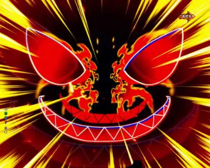 パチンコPフィーバー炎炎ノ消防隊の悪魔の顔(赤)画像