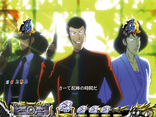 パチンコPルパン三世 消されたルパン2022のキャラ系リーチ:全員集結