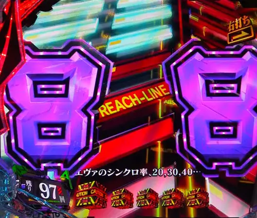 パチンコ新世紀エヴァンゲリオン～未来への咆哮～のテンパイ煽り:シンクロメーター煽り