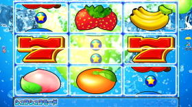 パチンコPフィーバーパワフルごらくver.のフルーツ落下予告画像