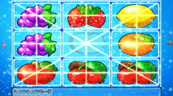 パチンコPフィーバーパワフルごらくver.のシュワシュワモード中フルーツリーチ画像
