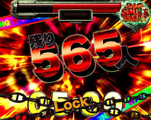 パチンコPフィーバーゴルゴ13 疾風ver.の残り人数565