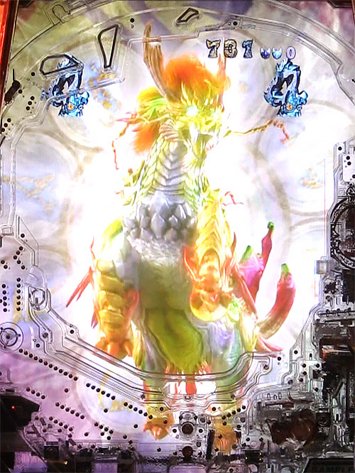 パチンコP牙狼GOLD IMPACTの雨宮SP 青龍リーチ(2)