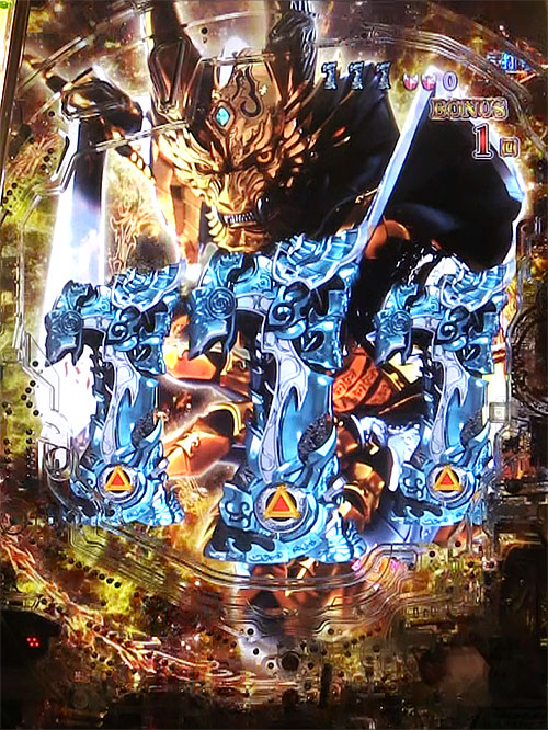 パチンコP牙狼GOLD IMPACTの魔戒CHANCE:図柄揃い時の挙動