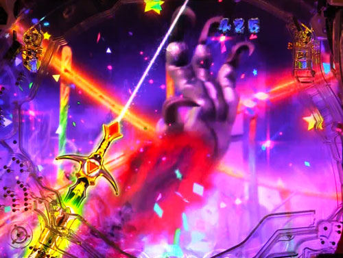 パチンコP牙狼月虹ノ旅人絆 GIGA GHOST Ver.の鞘保留:牙狼剣飛来