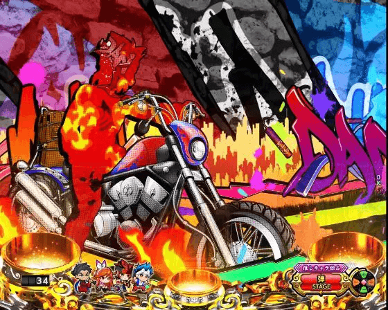 パチンコP大工の源さん超韋駄天2極源LighTの弾ステージ画像