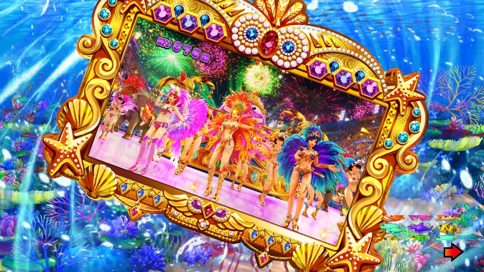 パチンコPギンギラパラダイス 夢幻カーニバルHTKのビジョンバック画像