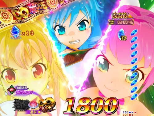 パチンコP GO!GO!マリン超連撃BATTLEのインフィニティモード消化中画像