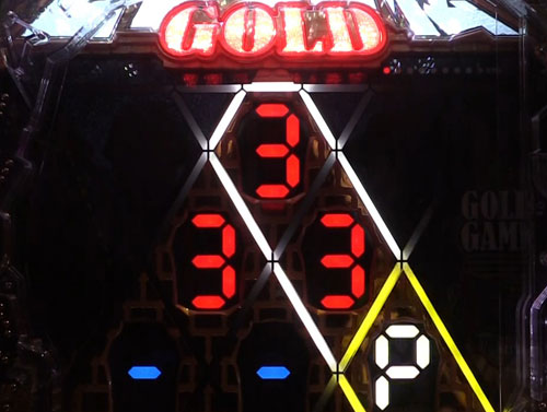 パチンコP一球魂GOLDピラミッ伝の連続リーチ:プレミア