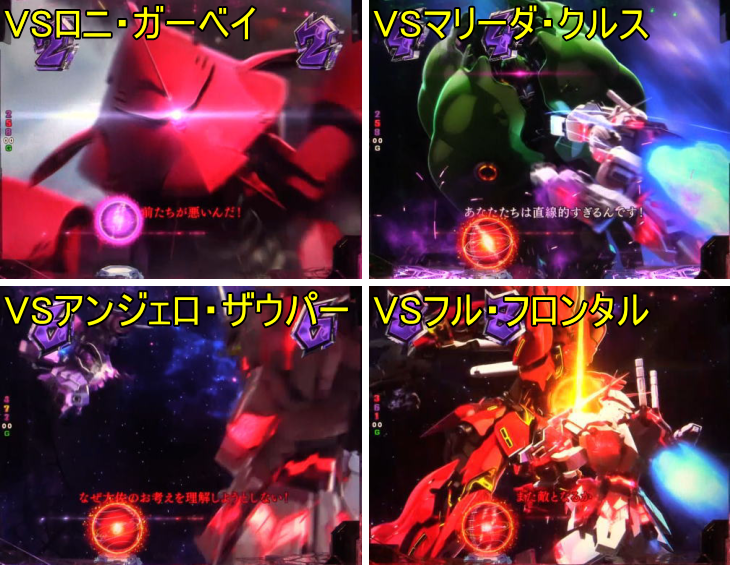 パチンコPフィーバー機動戦士ガンダムユニコーン LIGHT ver.のMSバトルリーチ