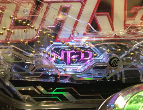 パチンコPフィーバー 機動戦士ガンダムユニコーンの入賞時NT-Dランプフラッシュ予告