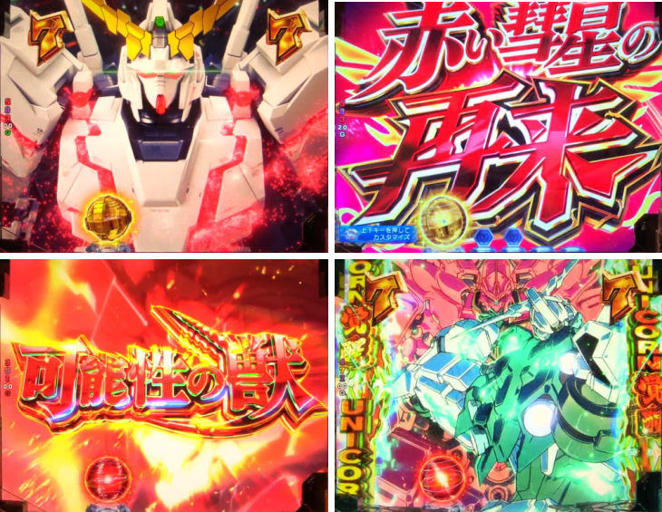 パチンコPフィーバー 機動戦士ガンダムユニコーンの4大キーポイント演出