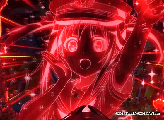 パチンコPハイスクール・フリート オールスターの変動開始ミケカットイン予告画像