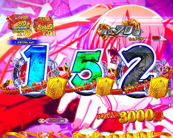 パチンコP緋弾のアリア～緋緋神降臨～ラッキートリガーVer.のアリアモード画像