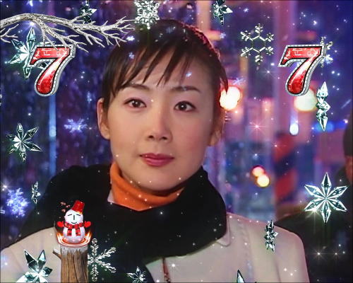 パチンコぱちんこ 冬のソナタ FOREVERの初雪リーチ