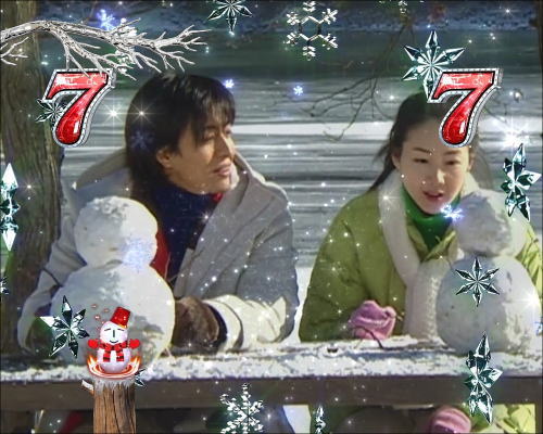 パチンコぱちんこ 冬のソナタ FOREVERの雪だるまリーチ