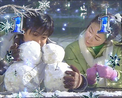 パチンコぱちんこ 冬のソナタ FOREVERの雪だるまリーチ