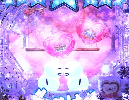 パチンコぱちんこ 冬のソナタ FOREVERの雪だるまストックタイム