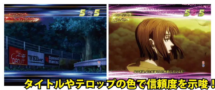 パチンコP頭文字Dのエピソードリーチ:チャンスアップ