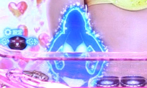 パチンコPジューシーハニー3の青保留画像