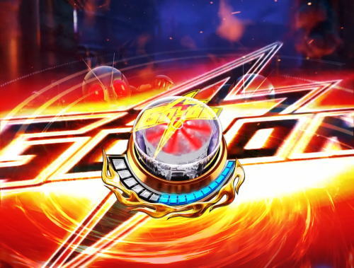 パチンコぱちんこ 仮面ライダー 轟音の当否告知ボタン