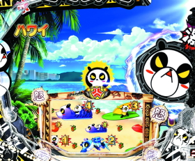 パチンコP安心ぱちんこキレパンダinリゾート 79Ver.の変動開始時変化予告画像