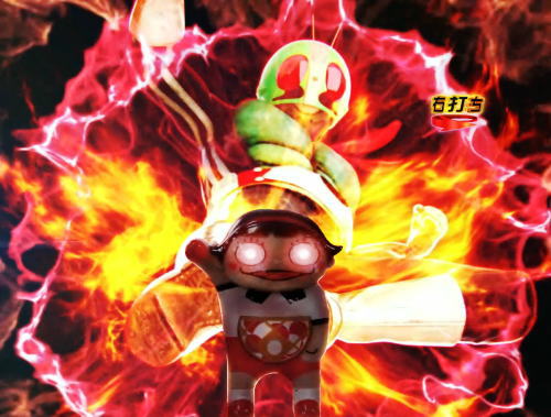 パチンコぱちんこ 仮面ライダー GO-ON LIGHTのレジェンドバトルリーチ玉ちゃん登場画像