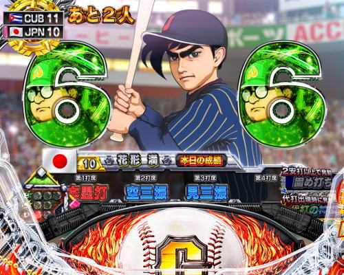 パチンコP巨人の星 一球入魂3000の打者登場画像