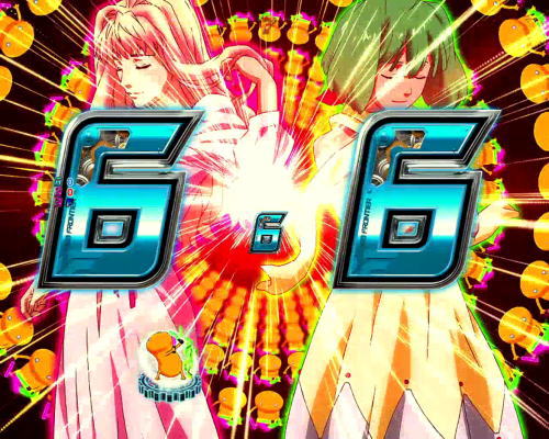 パチンコPフィーバーマクロスフロンティア4の歌姫メドレーリーチ中の画像