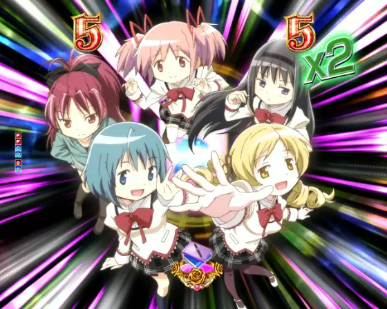 パチンコP魔法少女まどか☆マギカ3の魔法少女発展演出画像