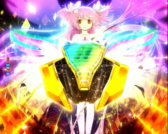 パチンコP魔法少女まどか☆マギカ3のルティメットまどかリーチレバー画像