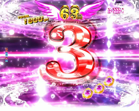 パチンコP魔法少女まどか☆マギカ3のカウントダウン予告(赤)画像
