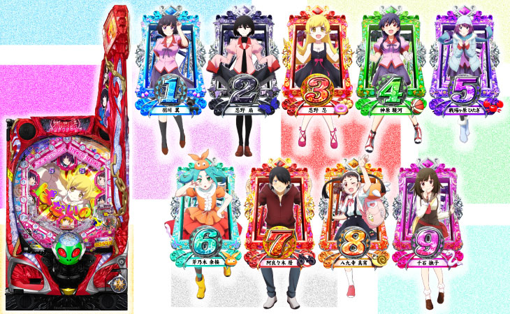 パチンコP〈物語〉シリーズ セカンドシーズンの筐体図柄画像