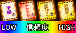 パチンコPモモキュンソードMCの張り紙変動時画像