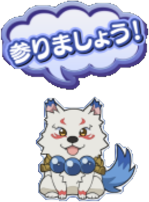 パチンコPモモキュンソード閃撃の保留犬神