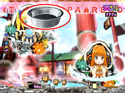 パチンコPモモキュンソード閃撃GCAのタライスタンバイ
