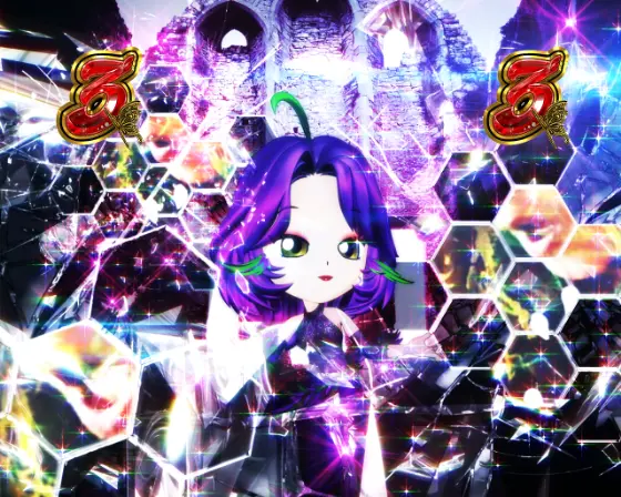 パチンコP中森明菜・歌姫伝説～BLACK DIVA極～のリーチ後半
