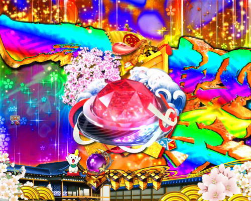 パチンコP新・遠山の金さん 77Ver.の一撃ボタン