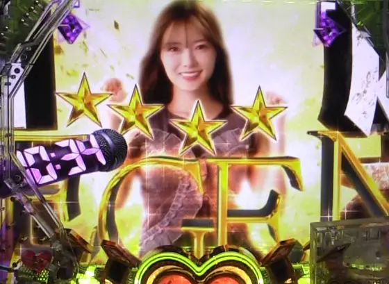 パチンコぱちんこ 乃木坂46 キュンキュン LIGHT ver.の白石麻衣リーチ画像