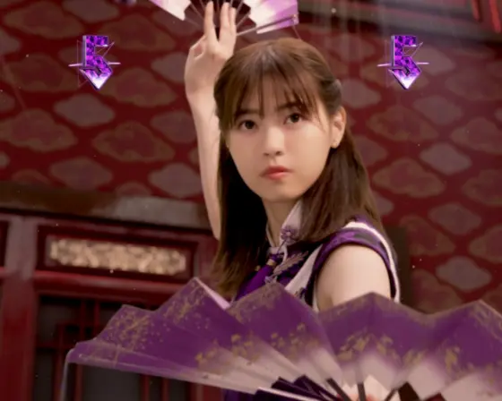 パチンコぱちんこ 乃木坂46 キュンキュン LIGHT ver.の西野七瀬リーチ画像