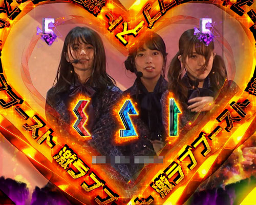 パチンコぱちんこ 乃木坂46のコンサートSPSPリーチチャンスアップ:激ラブブースト