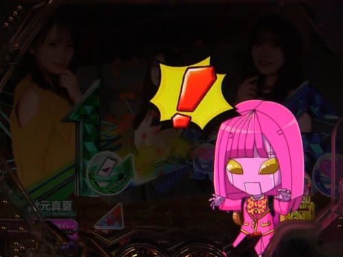 パチンコぱちんこ 乃木坂46の乃木ロボ捕獲リーチ発展