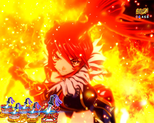 パチンコPA戦国乙女レジェンドバトル ときめき89バージョンの爆炎リーチ