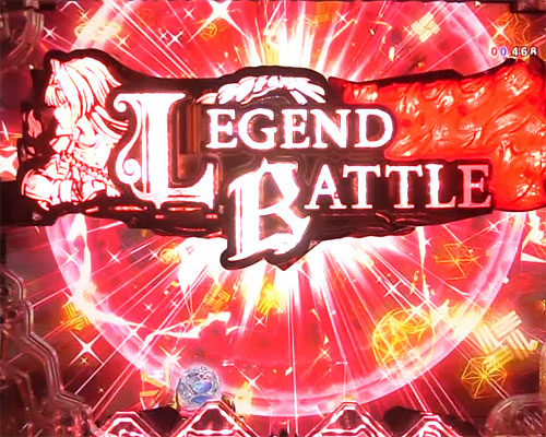 パチンコP戦国乙女 LEGEND BATTLE 99ver.の役物キッカケ予告:役物落下