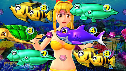 パチンコP大海物語4スペシャルのマリンちゃんリーチ画像