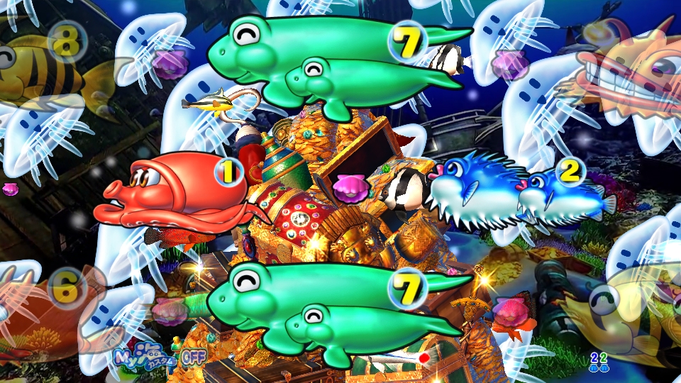 P大海物語4スペシャルBLACKのリーチクラゲ画像