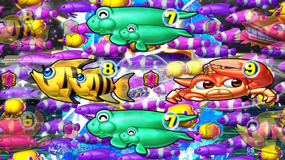 P大海物語4スペシャルBLACKの魚群画像
