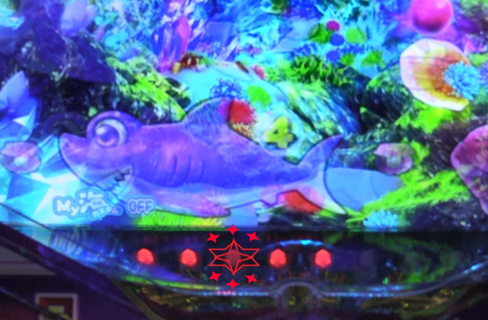 P大海物語4スペシャルBLACKの保留点滅画像