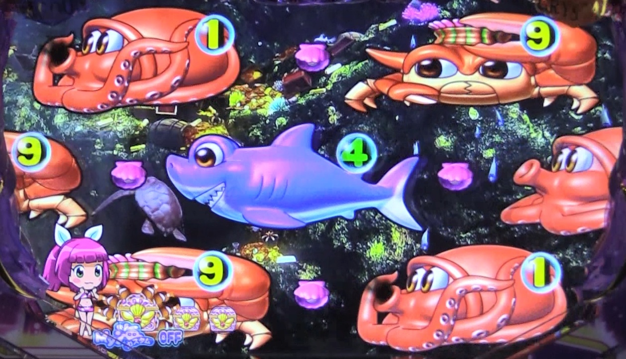P大海物語4スペシャルBLACKのクマノミオープン画像