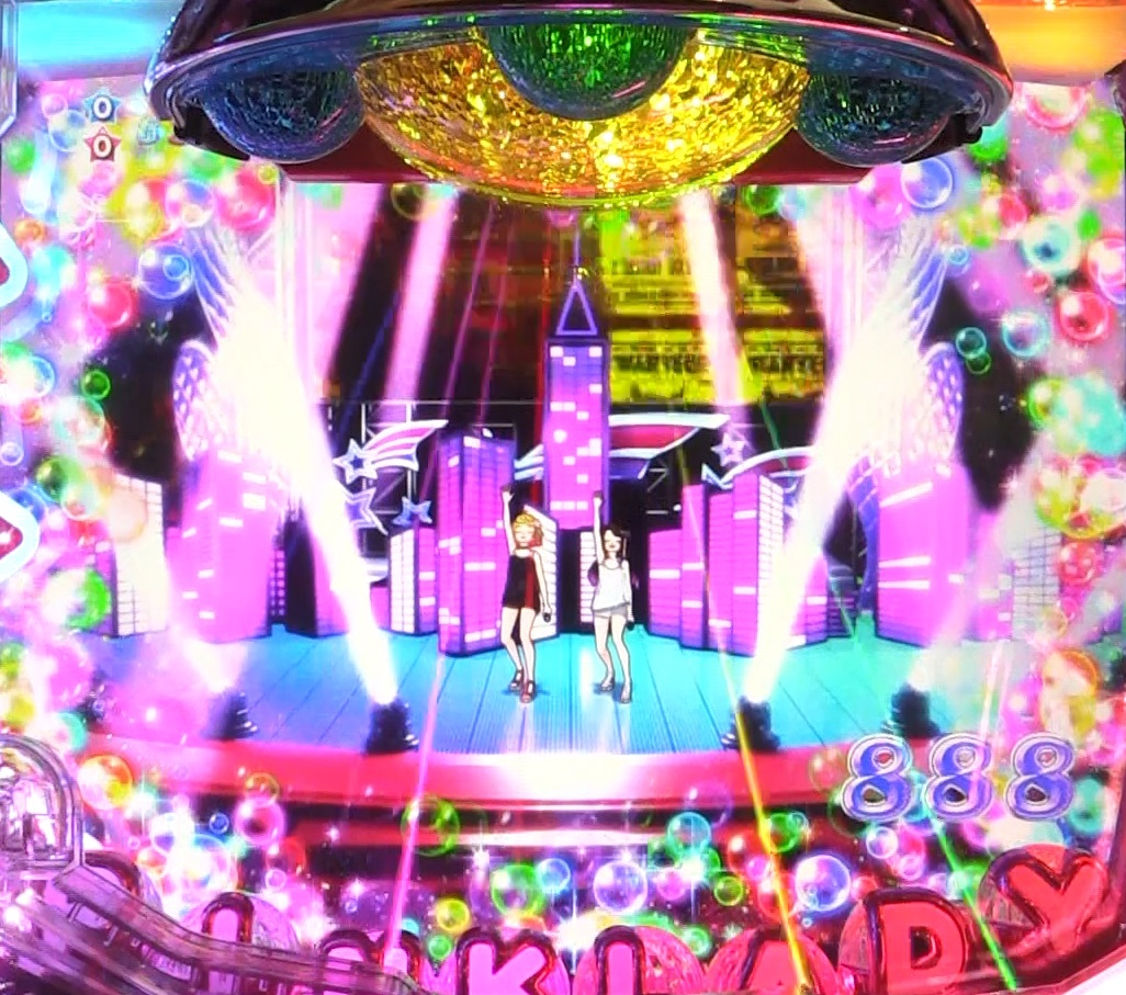 パチンコピンクレディーのウォンテッドリーチ当たり画像